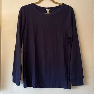 👻 3/$28 SALE 👻 NWT C’est Toi Long Sleeve Waffle Knit Navy Crewneck Top Size 2XL